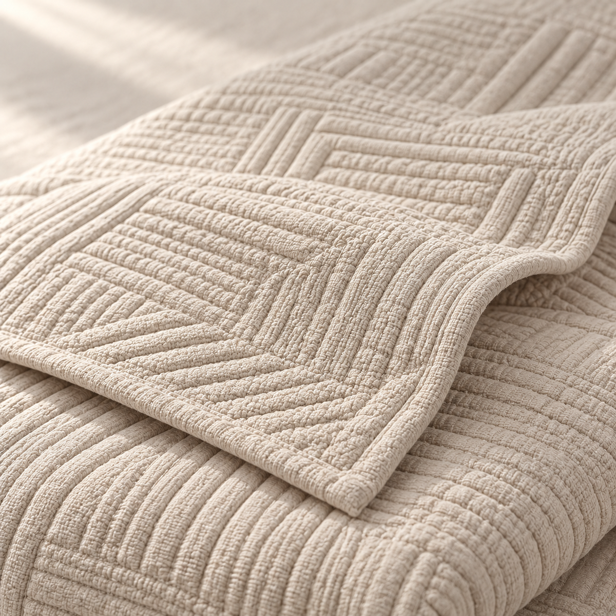 Ardel Matelassé Coverlet, close material and construction detail