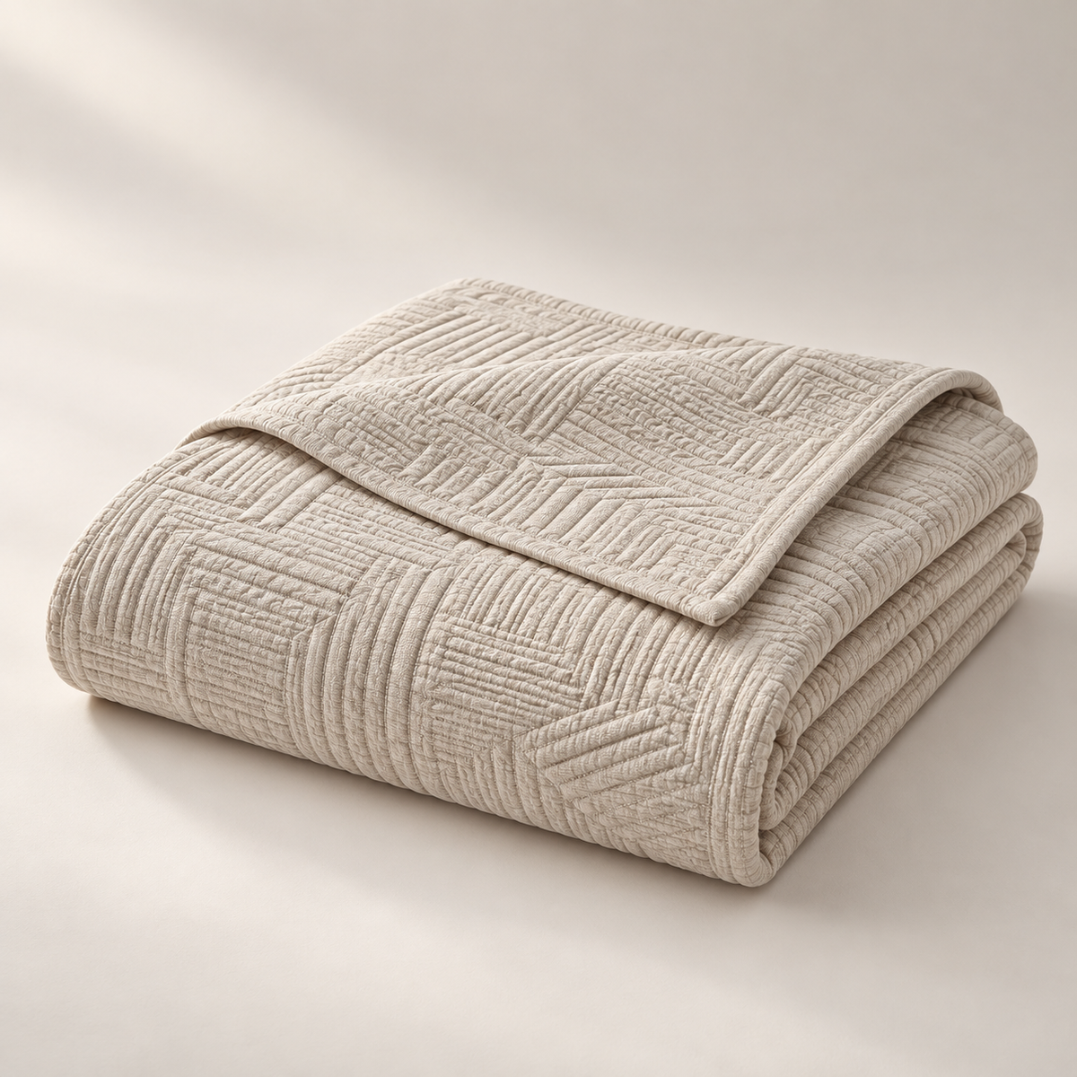 Ardel Matelassé Coverlet, complete set on a quiet studio surface