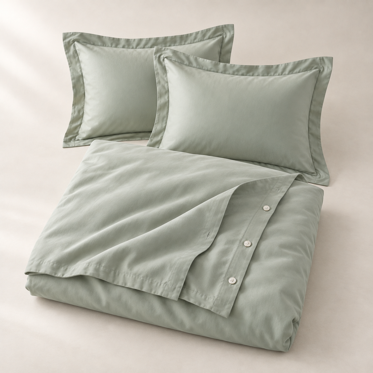 Aveline Tencel Lyocell Duvet Set, complete included components from an alternate view