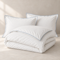 Cael Crisp Percale Duvet Set, complete set on a quiet studio surface