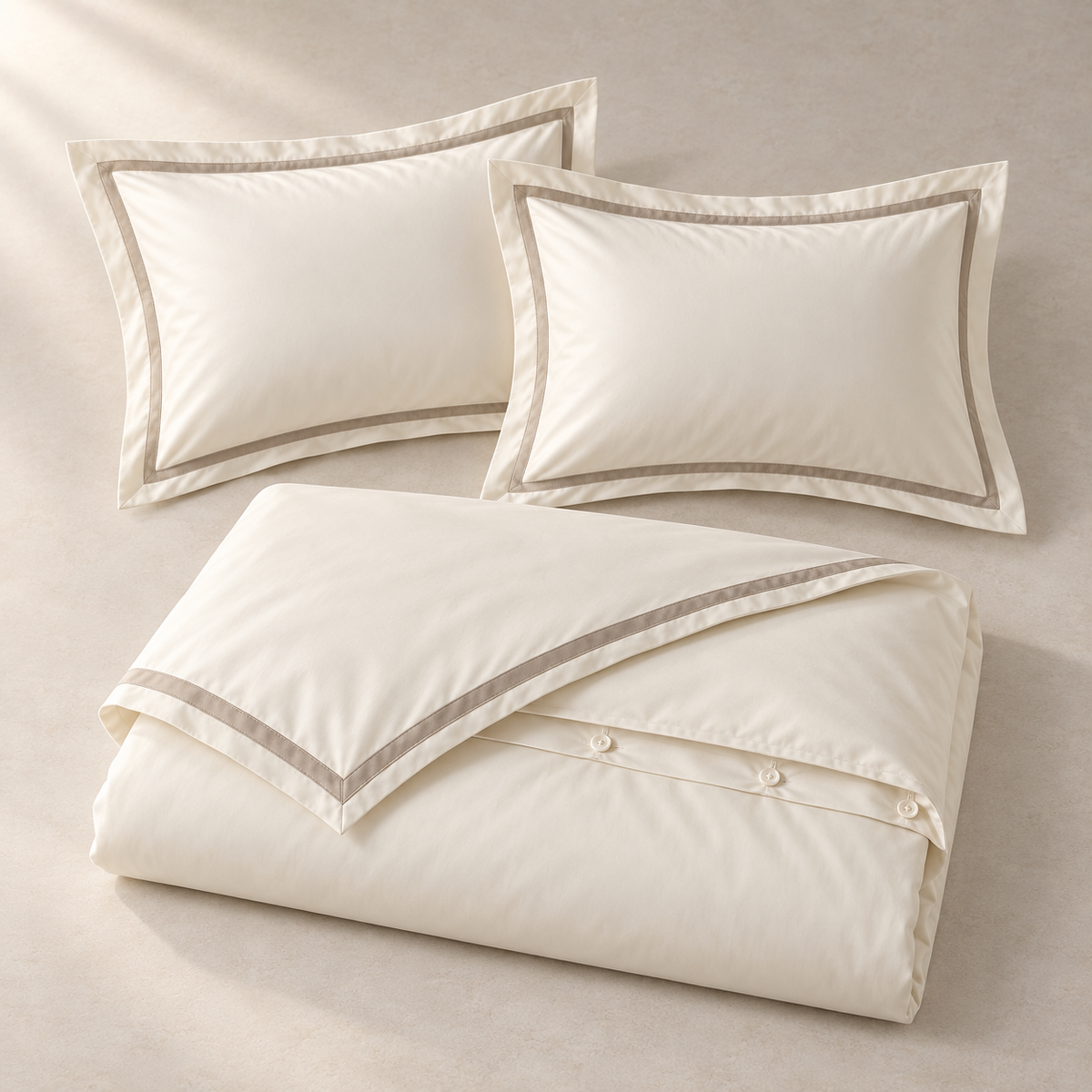 Élan Egyptian Cotton Duvet Set, complete included components from an alternate view