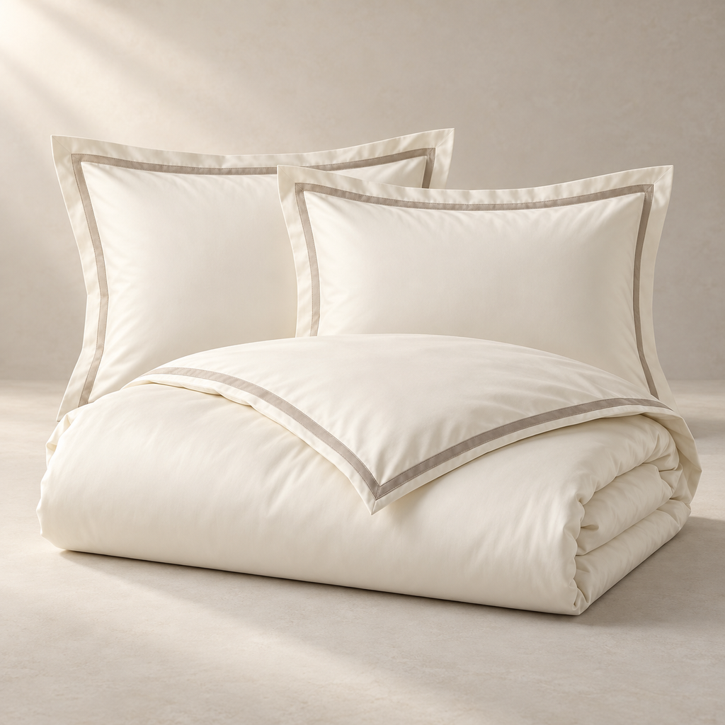 Élan Egyptian Cotton Duvet Set, complete set on a quiet studio surface
