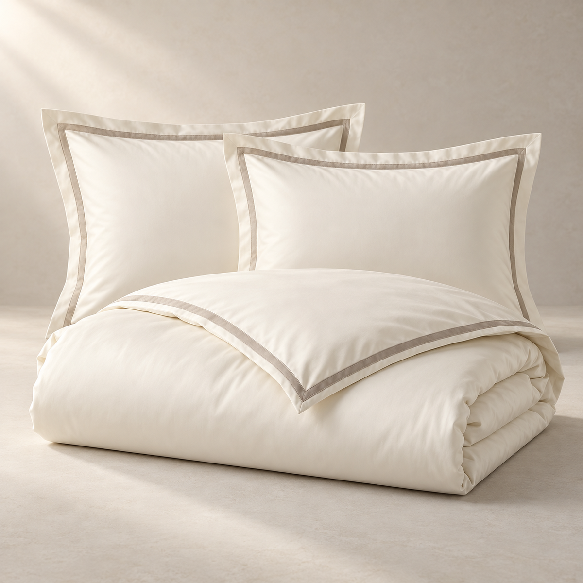 Élan Egyptian Cotton Duvet Set, complete set on a quiet studio surface