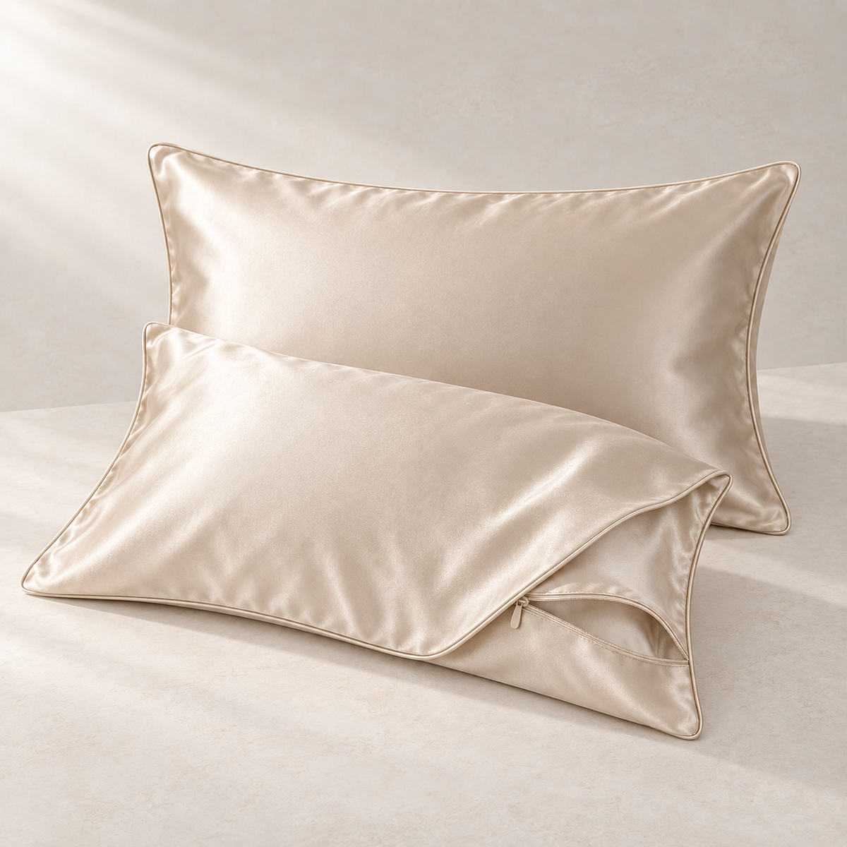 Elowen Silk-Blend Pillowcase Pair, complete included components from an alternate view