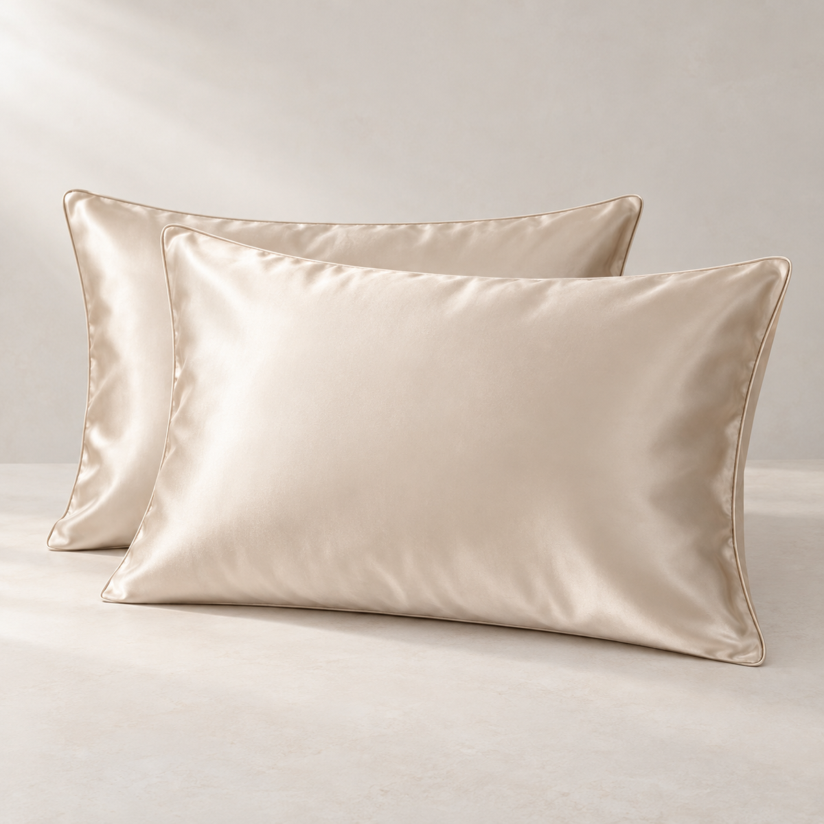Elowen Silk-Blend Pillowcase Pair, complete set on a quiet studio surface