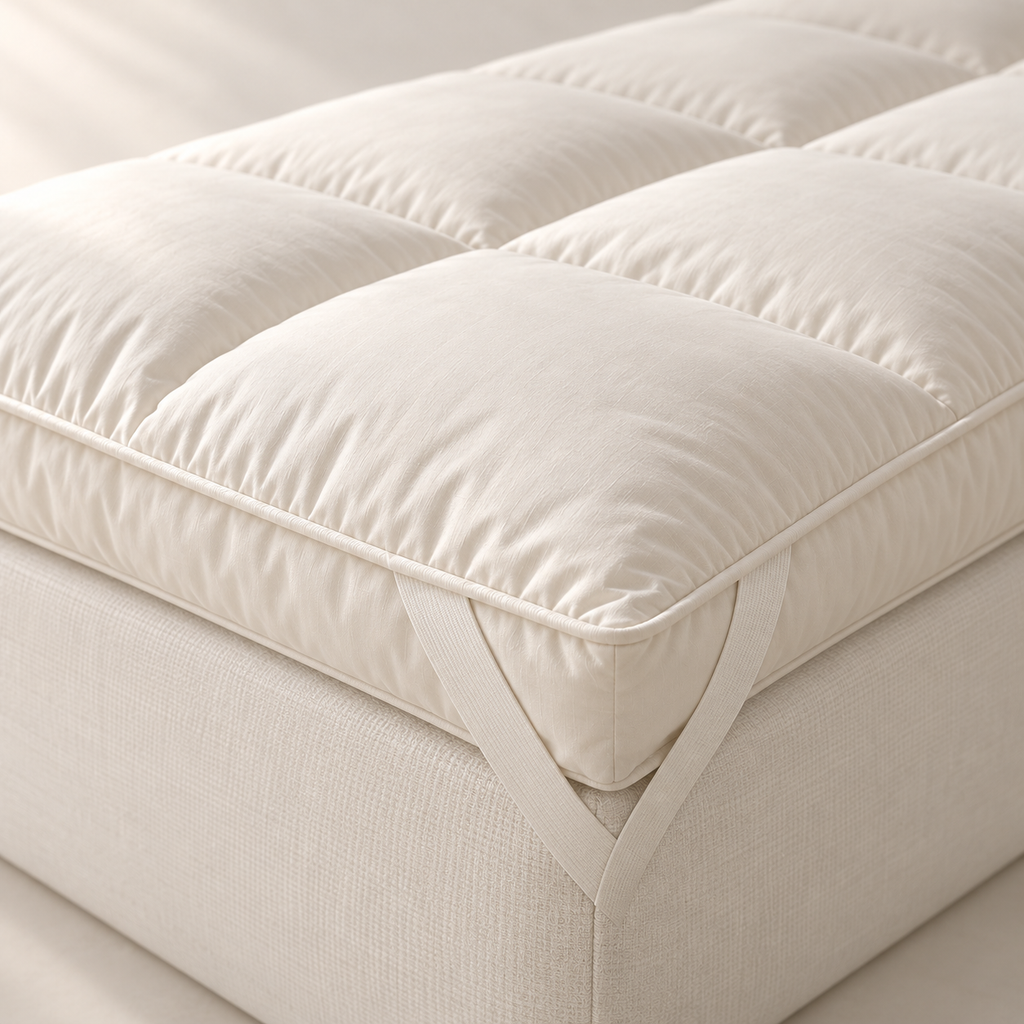 Eterne Down-Alternative Mattress Topper, close material and construction detail