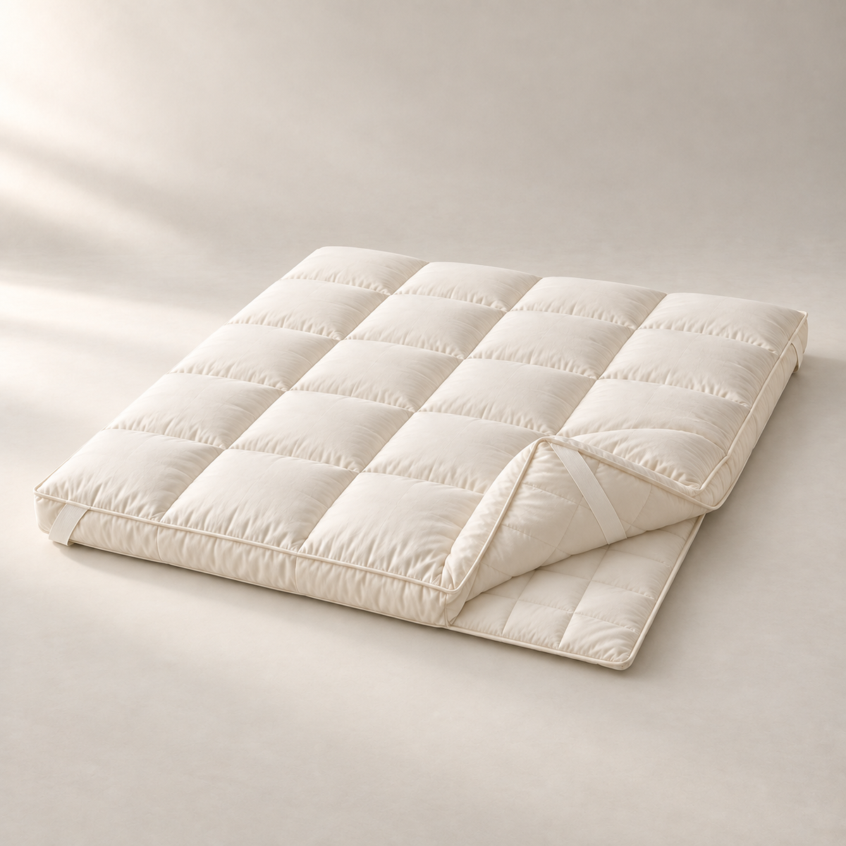Eterne Down-Alternative Mattress Topper, complete included components from an alternate view