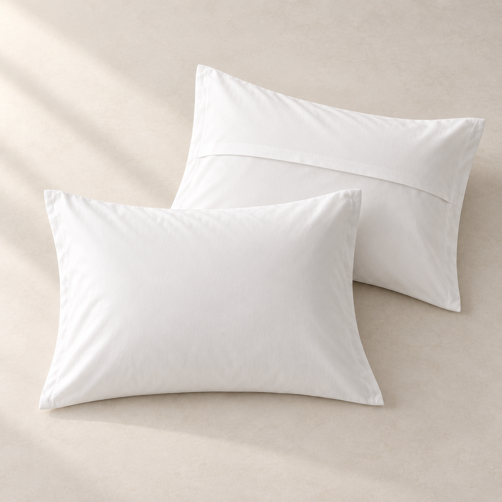 Lisse Envelope Sham Pair, complete included components from an alternate view