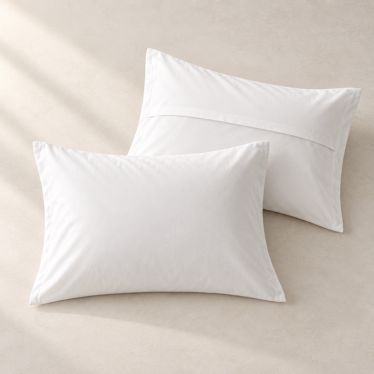 Lisse Envelope Sham Pair, complete included components from an alternate view