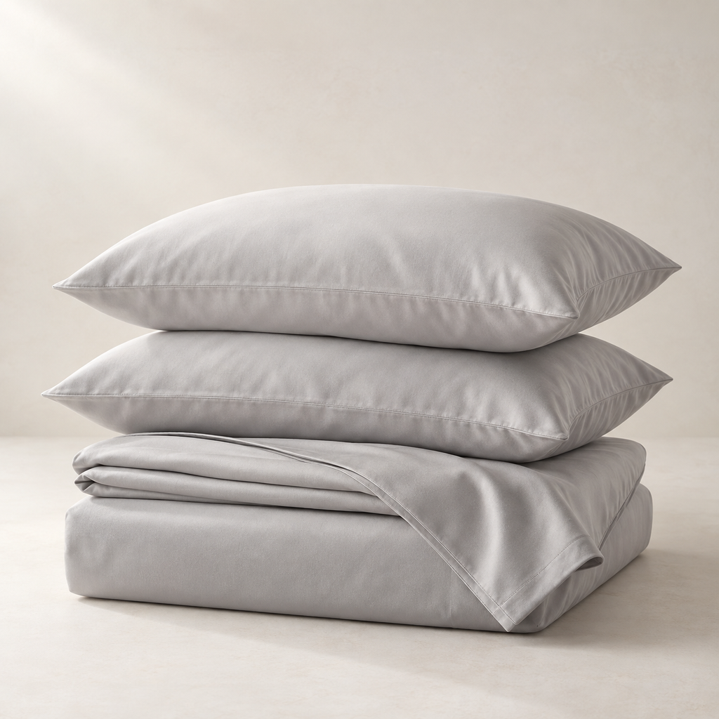 Serein Tencel Sheet Set, complete set on a quiet studio surface