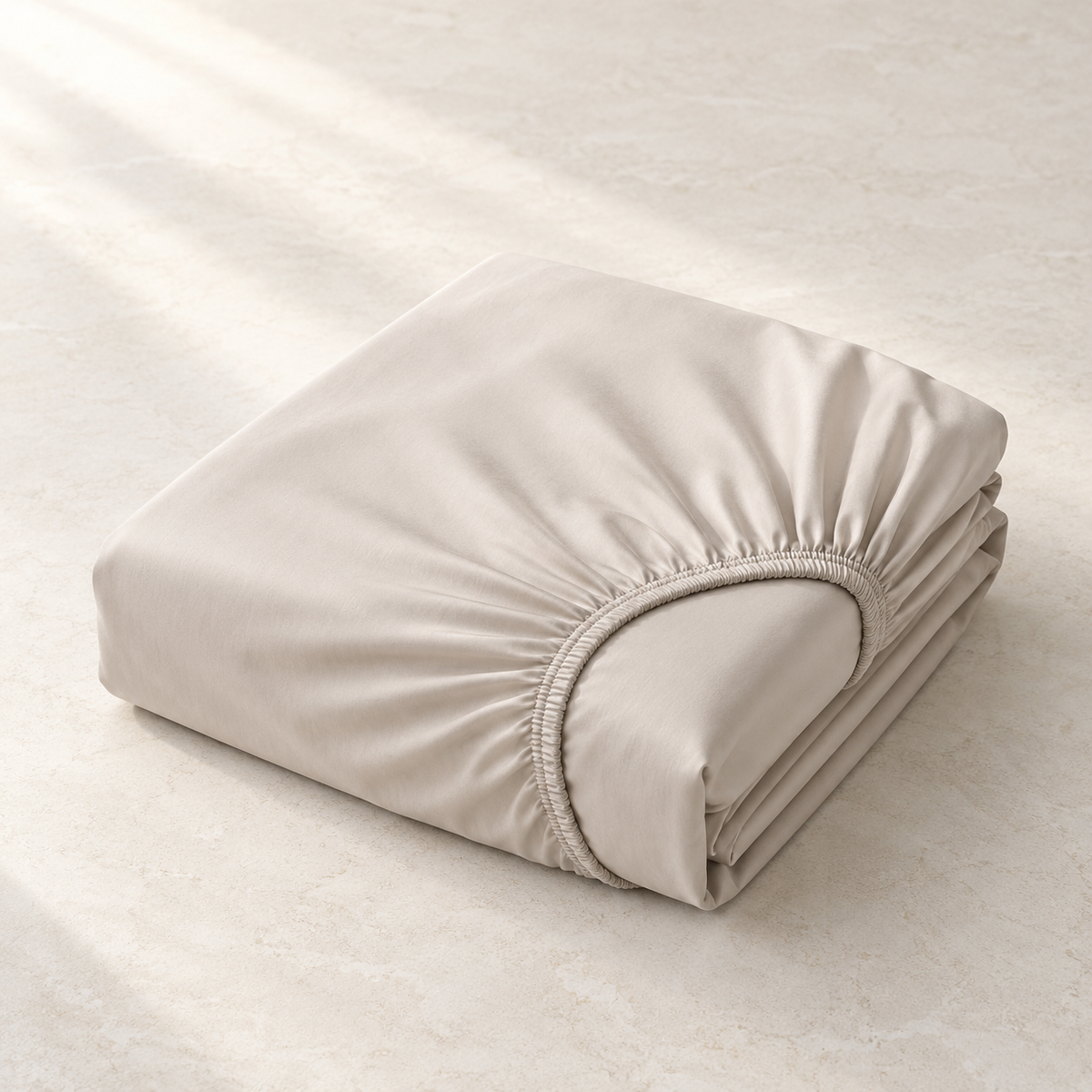 Solenne Deep-Pocket Fitted Sheet, complete set on a quiet studio surface